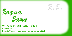 rozsa samu business card